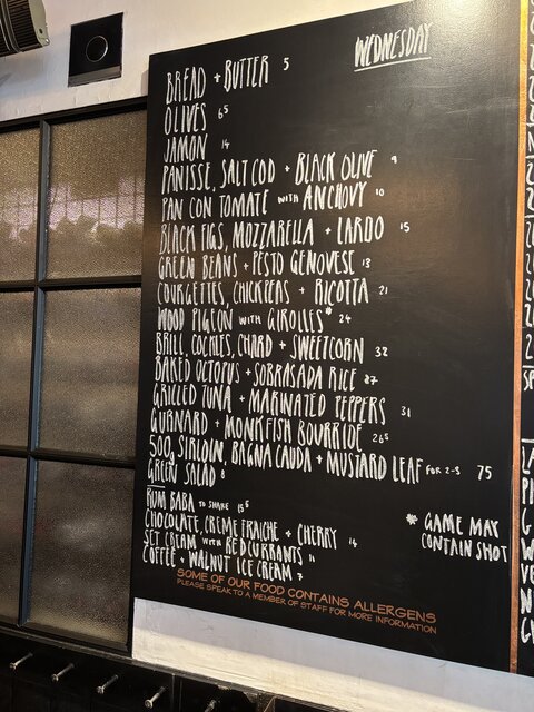 Current menu