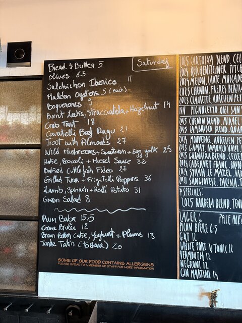 Current menu
